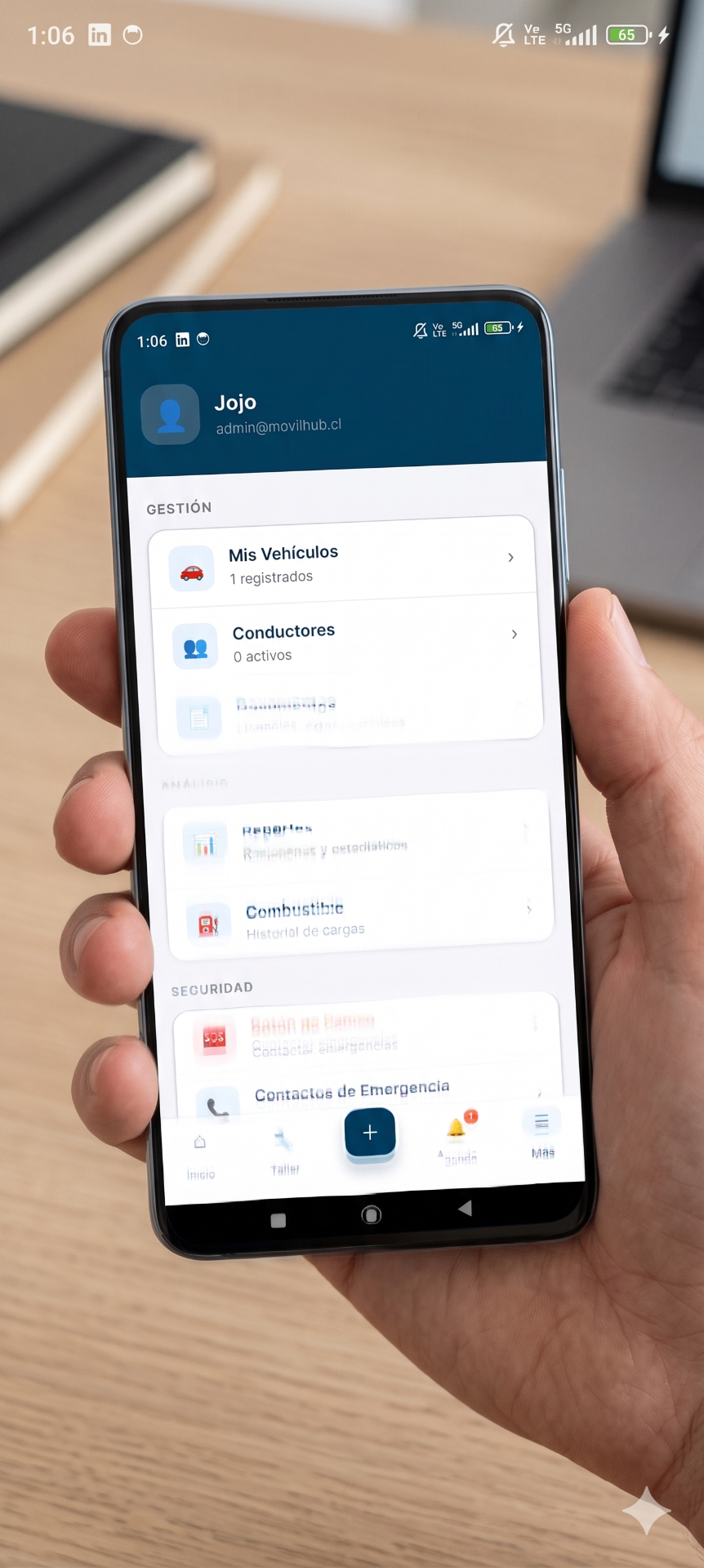 App MovilHub mostrando documentos